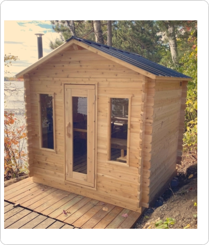 8X8 Sauna Cabin Exterior